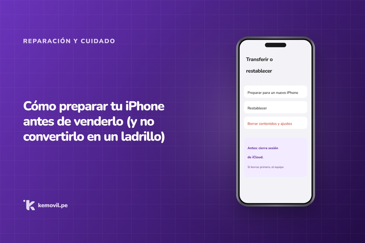 iPhone mostrando el menú para borrar contenidos y ajustes — Cómo preparar tu iPhone antes de venderlo (y no convertirlo en un ladrillo)