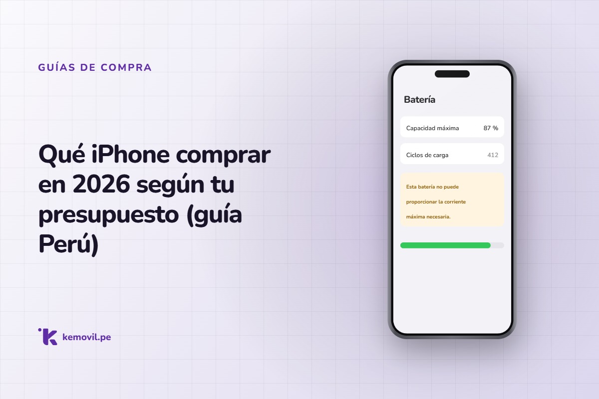 iPhone mostrando la pantalla de salud de la batería — Qué iPhone comprar en 2026 según tu presupuesto (guía Perú)